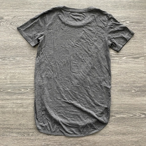 SzS Tentree Charcoal Grey with teal print  Graphic Short Sleeve T Shirt VGUC - Picture 10 of 12